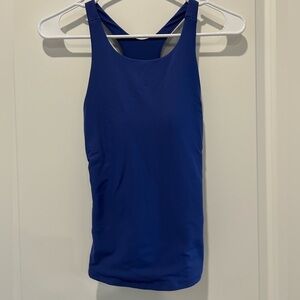 CALIA Women's High Support Cross Back Tankini Swim Top Royal Blue WSA23302 XS